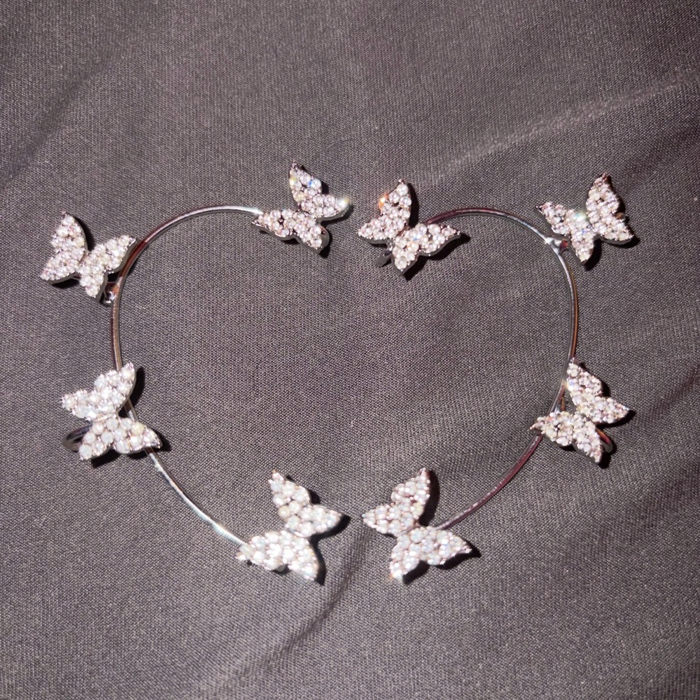 Butterfly Crystal Earring cuffs